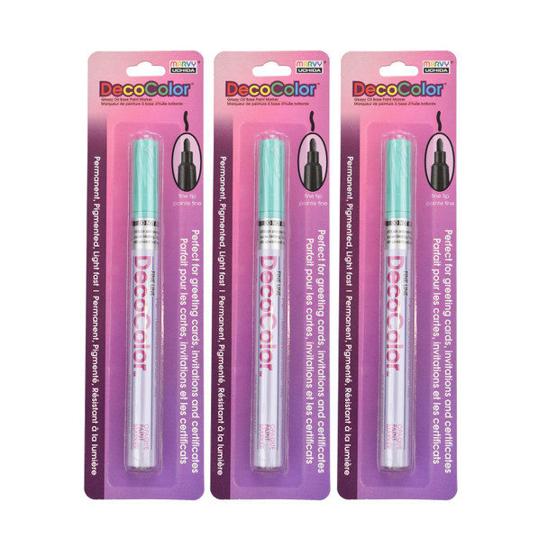 DecoColor® Paint Marker, Fine Tip, 200-S, Peppermint #70, Set of 3