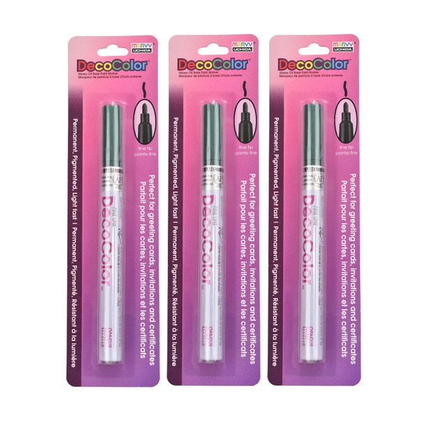 DecoColor® Paint Marker, Fine Tip, 200-S, Pine Green #72, Set of 3