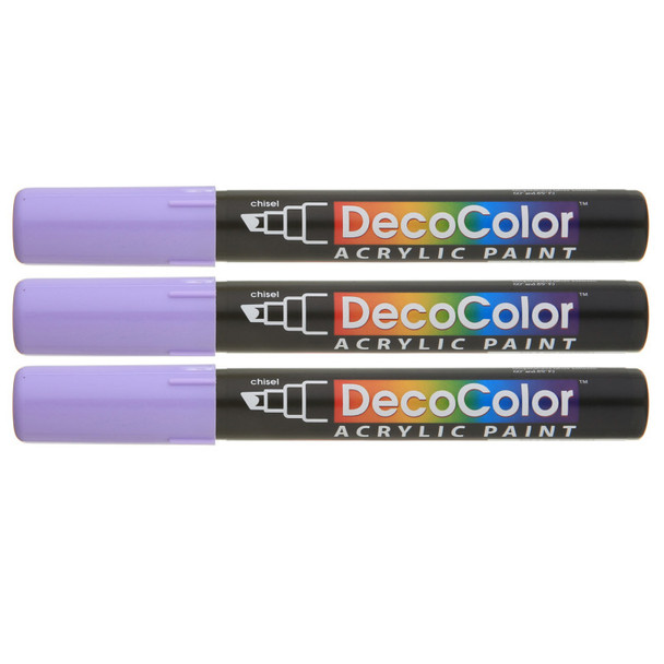 DecoColor® Acrylic Paint Marker, 315-S, Chisel Tip, Wisteria #62, Set of 3