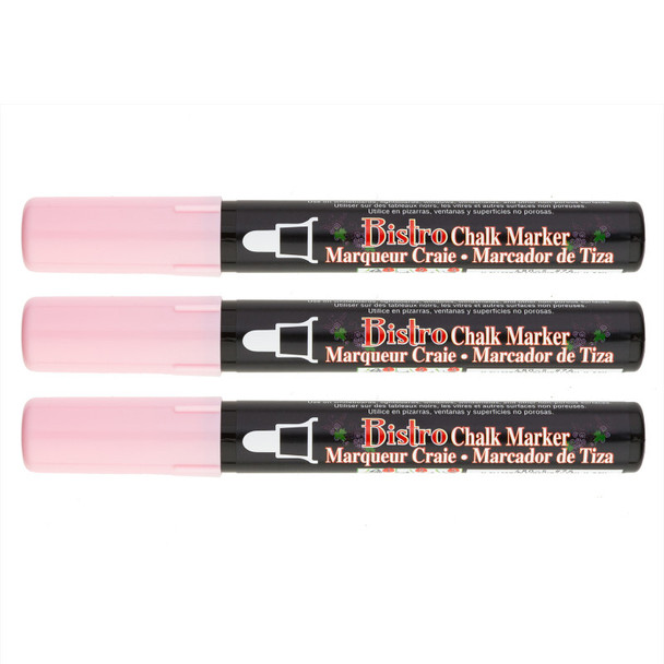 Bistro Chalk Marker Broad Tip, 480-S, Blush Pink, Set of 3