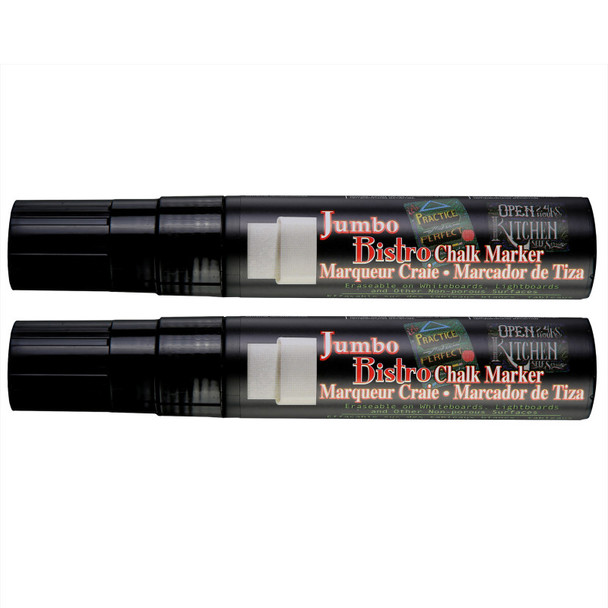 Jumbo Bistro Chalk Marker, 481-S, Black, Set of 2