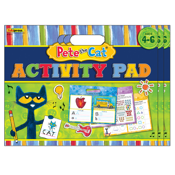 Pete the Cat Activity Pad, Pack of 3