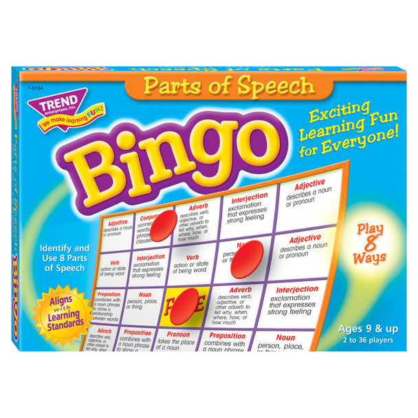 Parts of Speech Bingo Game
