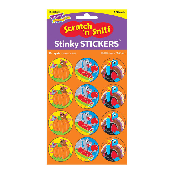 Fall Friends/Pumpkin Stinky Stickers®, 48 Count