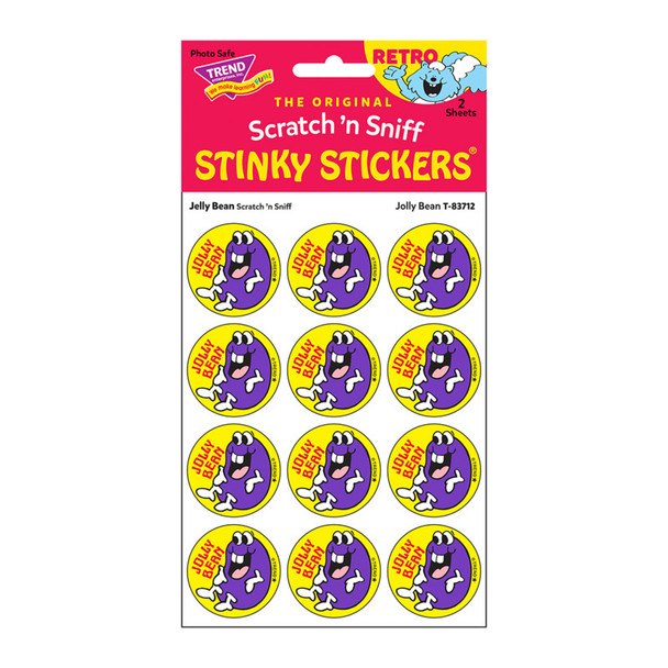 Jolly Bean/Jelly Bean scent Retro Scratch 'n Sniff Stinky Stickers®, 24 ct.