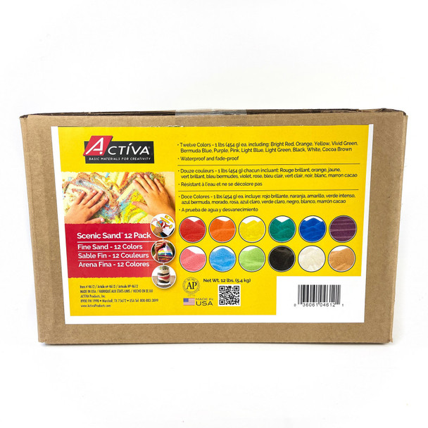 Scenic Sand™, Painting Sand, 1 lb Tubs, Assorted Colors, Set of 12