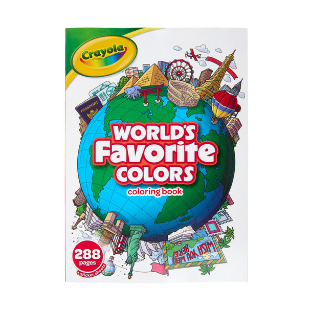 World's Favorite Colors Coloring Book, 288 Pages