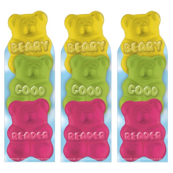 Beary Good Reader Gummy Bear Scented Bookmarks, 24 Per Pack, 3 Packs