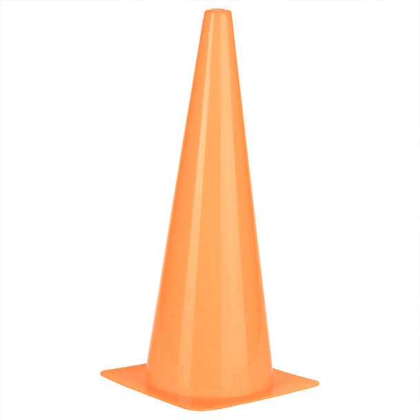 18 Inch High Visibility Plastic Cone, Fluorescent Orange