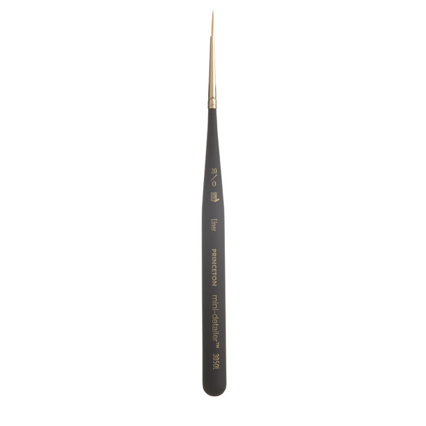Miniature Short Handle Liner Paintbrush, Synthetic Sable Bristles, Size 20/0