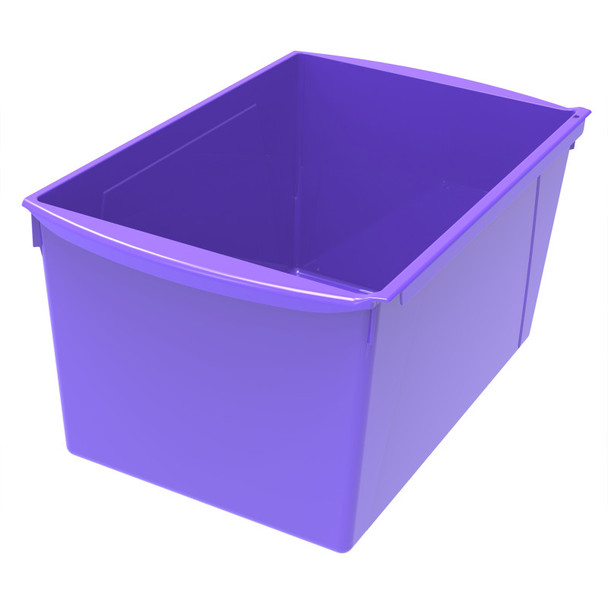 Wide Book Bin, 14.5" x 9.2" x 7", Purple, Classroom Storage Organizer