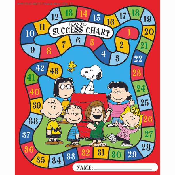 Peanuts Game Mini Reward Charts with Stickers, 36 Charts