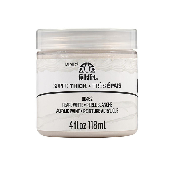 Super Thick Acrylic Paint, 4 oz, Pearl White
