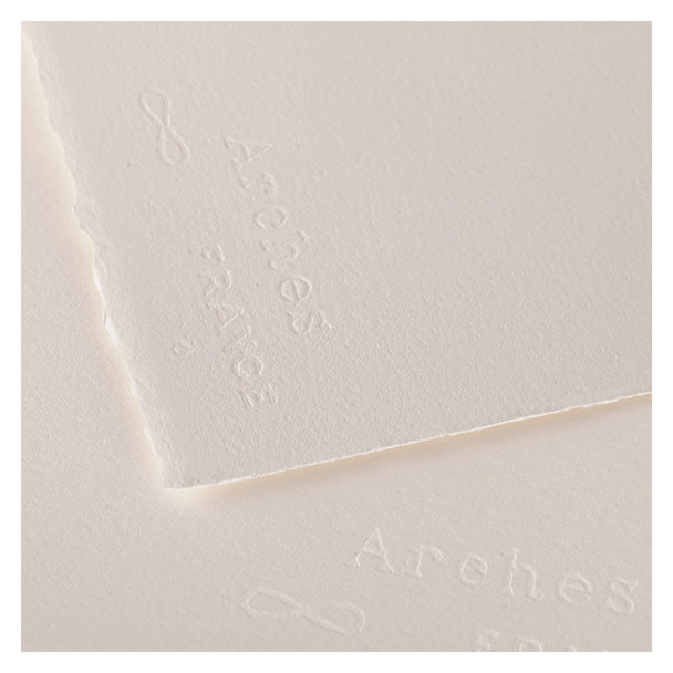Arches Aquarelle Watercolor Paper Sheet, Cold Press, Natural White, 140lb/300gsm, 16x20 inch, 1 Count