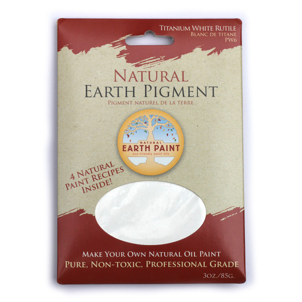 Earth & Mineral Pigment, Titanium White Rutile, 3 oz