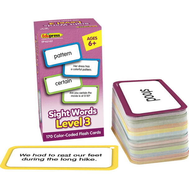 Sight Words Level 3 Flash Cards, 170 Cards