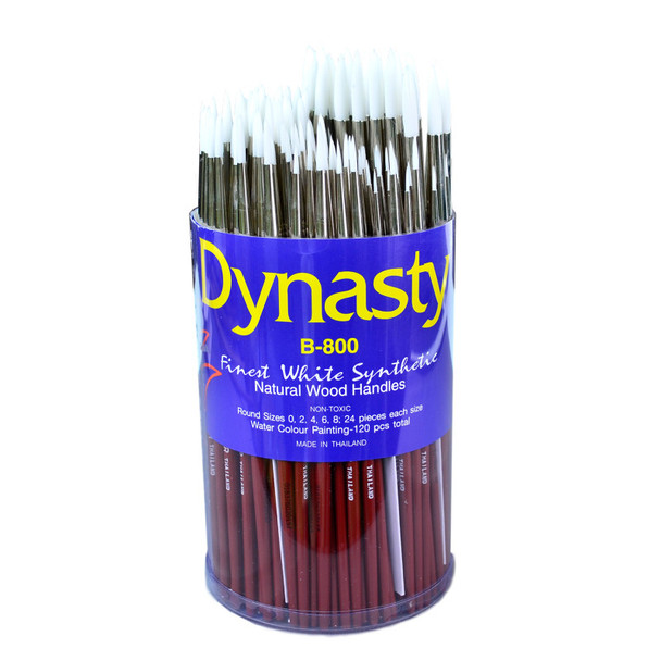Finest White Synthetic Brush Canister, 109 Pieces