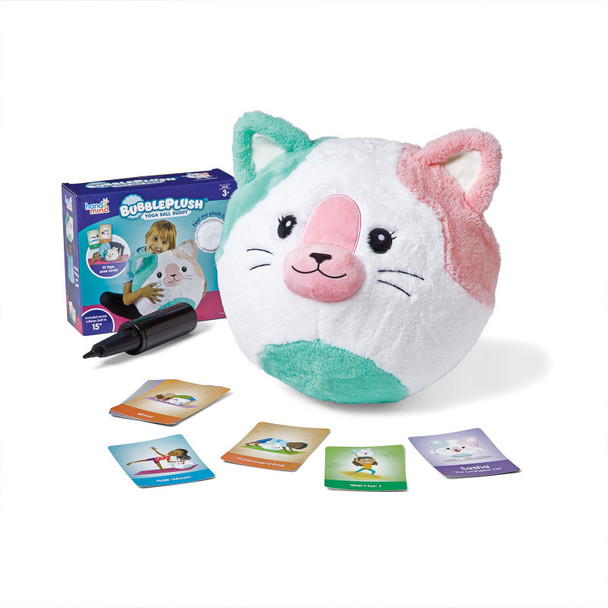 BubblePlush Yoga Ball Buddy, Sasha the Confident Cat