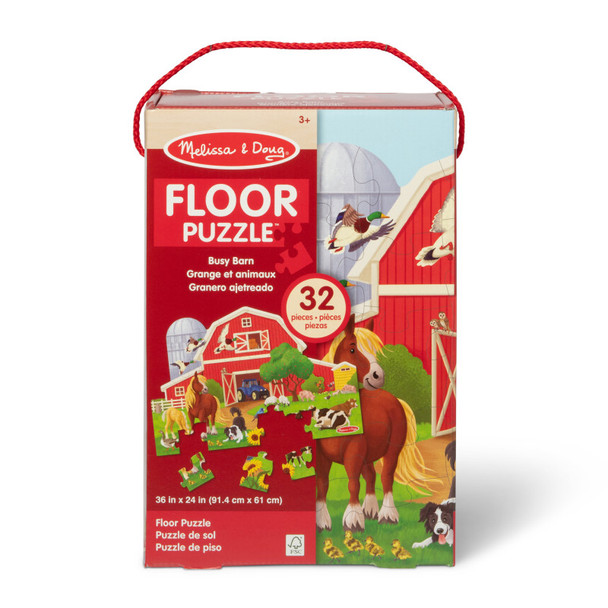 Busy Barn Shaped 32-Piece Floor Puzzle