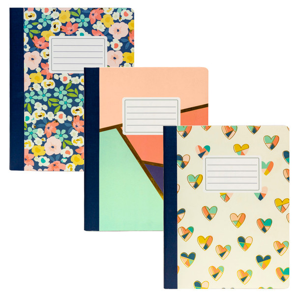 Carpe Diem Composition Book Floral Love