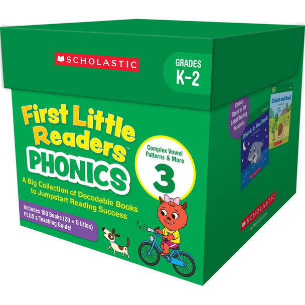 First Little Readers: Set 3 Phonics, Classroom Box Set, Grades K-2, 100 Books with Teaching Guide