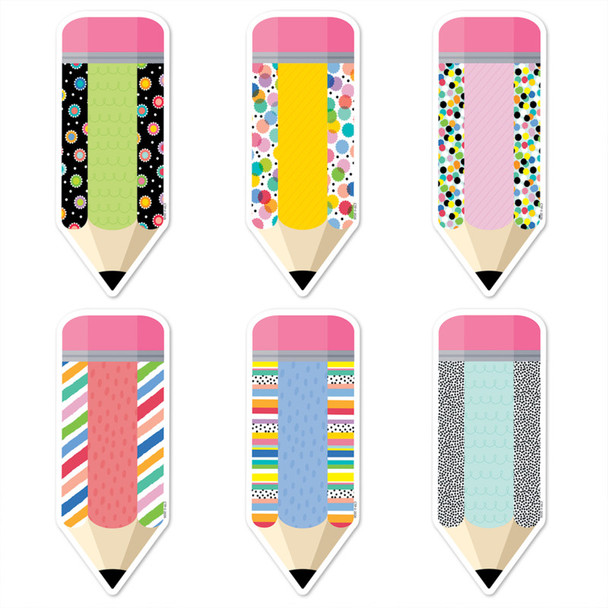 Pattern Play Pencils 6 in Designer Cut-Outs