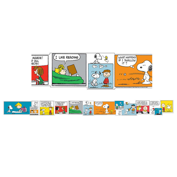 Peanuts® Comic Blocks Extra Wide Die Cut Deco Trim®, 37 Feet