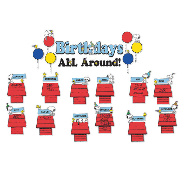 Peanuts® Birthday Mini Bulletin Board Set, 46 Pieces