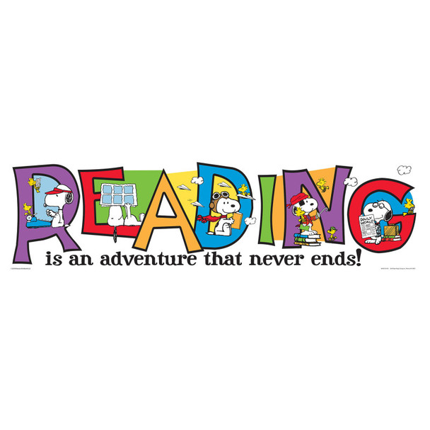 Peanuts® Reading is an Adventure Banner
