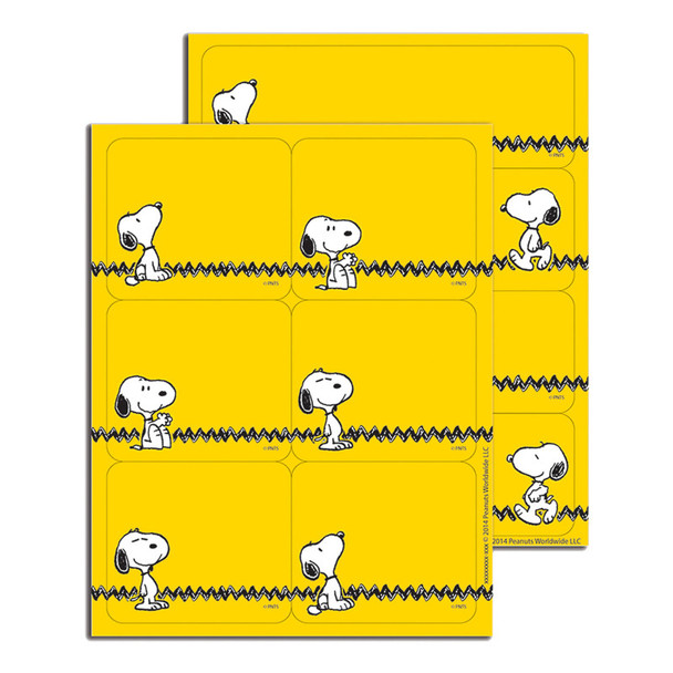 Peanuts® Yellow Label Stickers, Pack of 56