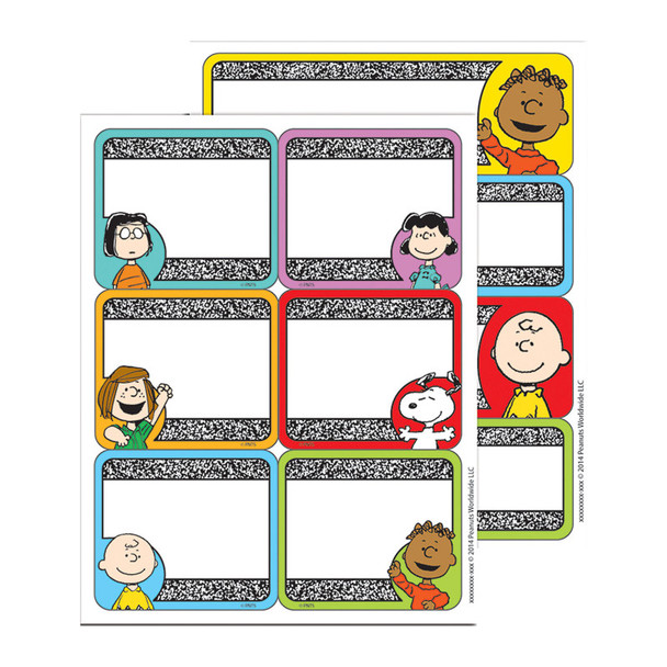 Peanuts® Composition Label Stickers, Pack of 56