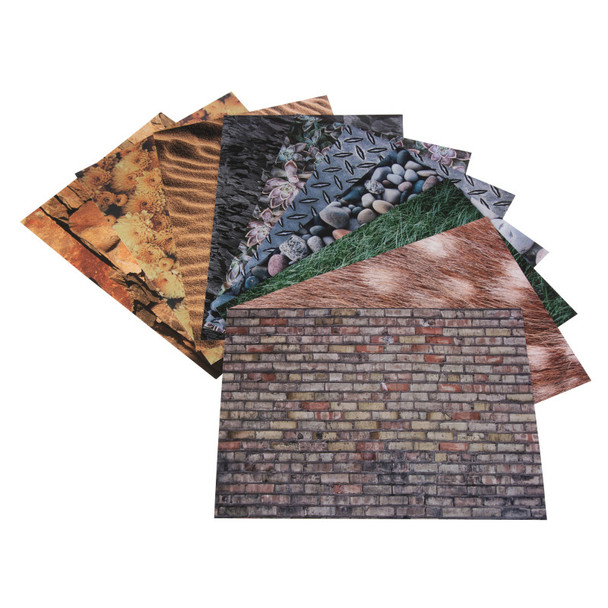 Textures Around Us Printed Craft Paper, 11.7 x 8.3 in, 40 Sheets
