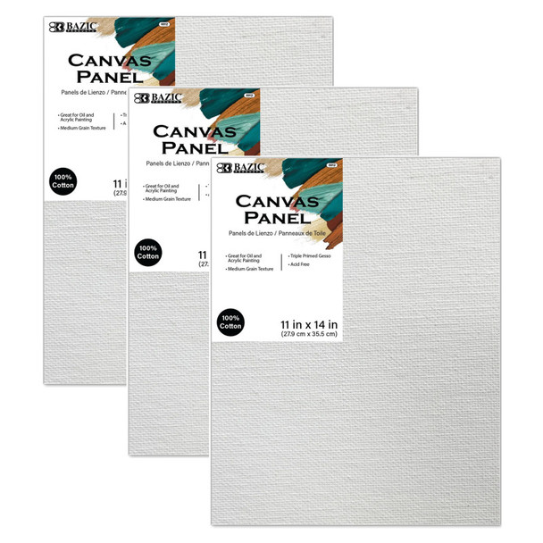 Canvas Panels, 11 x 14 in, 3-Pack