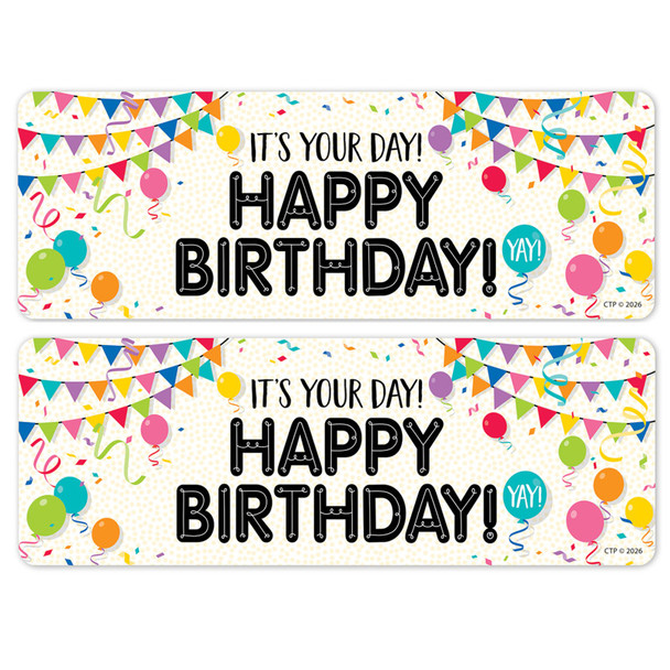 Happy Birthday Bookmarks, 2 Packs