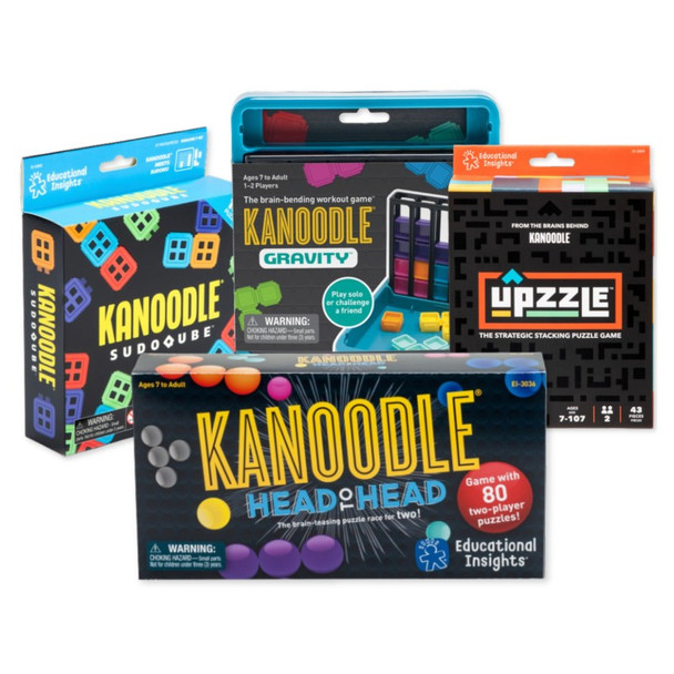 Strategy & Brain Teaser Game Kit, Kanoodle Puzzle Games for Solo and Two-Player Play