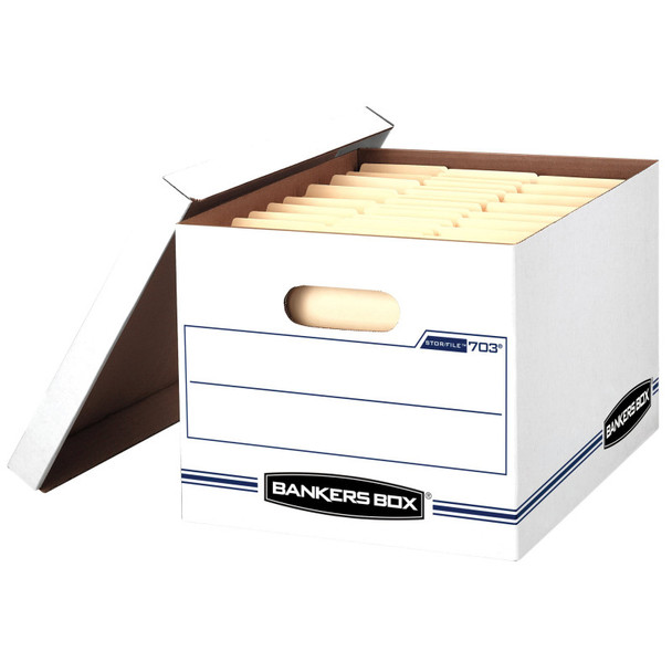 Stor/File Storage Box with Lift-Off Lid, Letter/Legal, 12 x 10 x 15 Inches