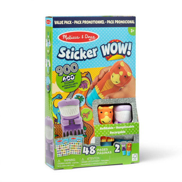 Sticker WOW! Activity Pad & Sticker Stamper Value Pack-Dinosaur