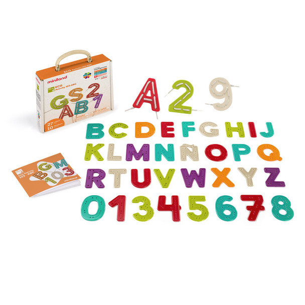 ECO Activity 123 ABC Lacing Game, 49 Pieces