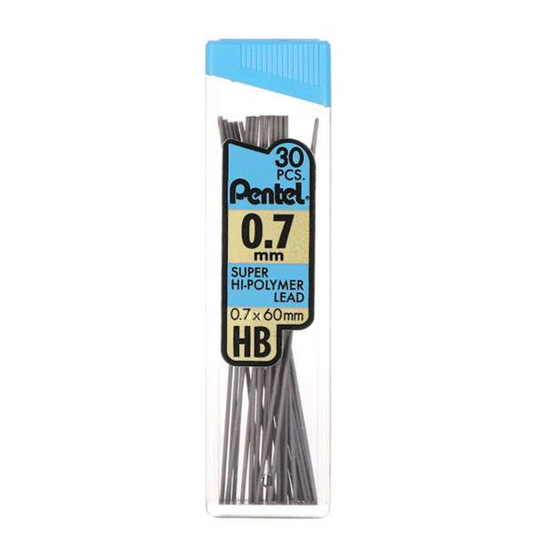 Super Hi-Polymer Lead (0.7mm) Medium, HB, 30-Piece/Tube 3-Pk