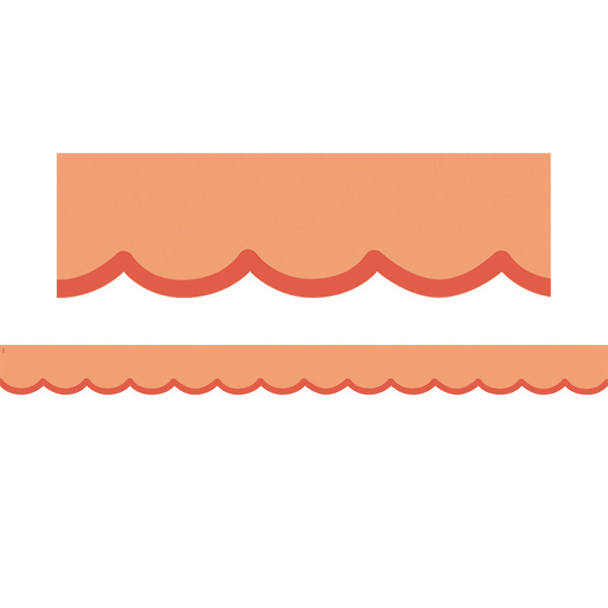 Color Crush Orange Scallops Die-Cut Border Trim