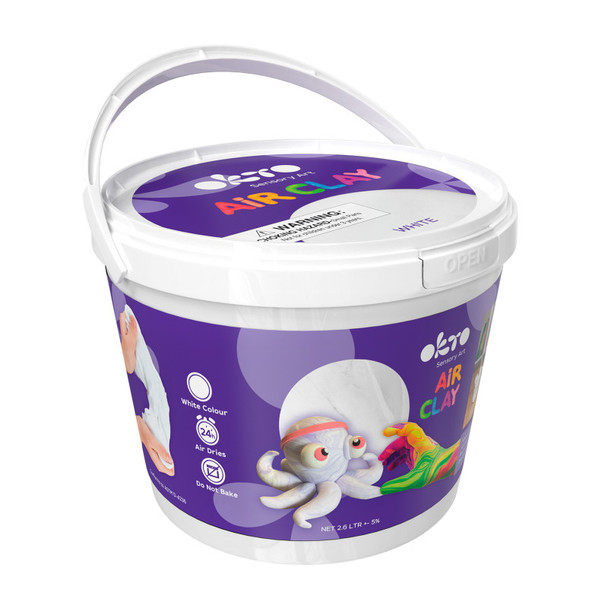 Air-Dry Modeling Clay, White, 2.6 L