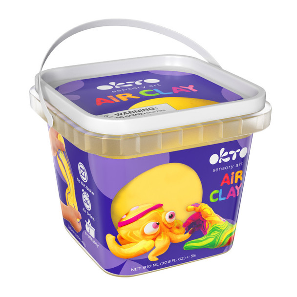 Air-Dry Modeling Clay, Yellow, 900 mL
