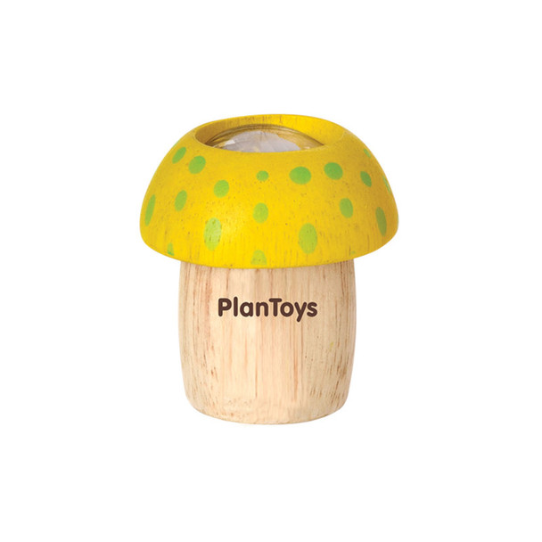 Yellow Mushroom Kaleidoscope Wooden Discovery Toy