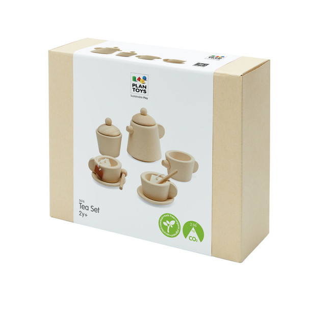 Wooden Tea Set Pretend Play Set for Two