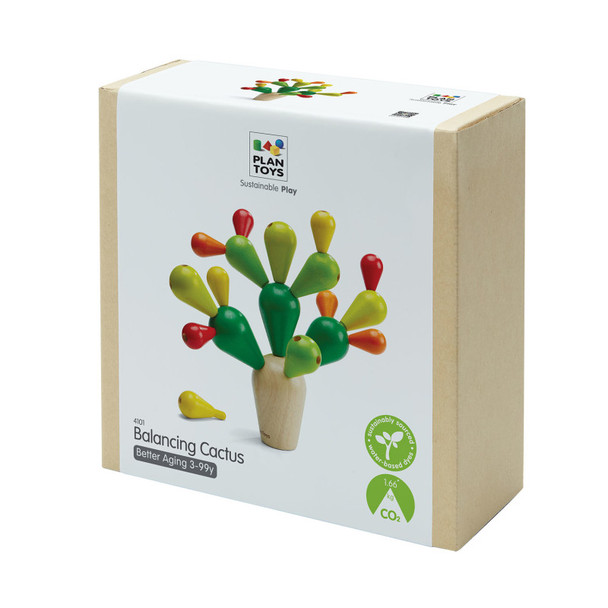 Wooden Balancing Cactus Game