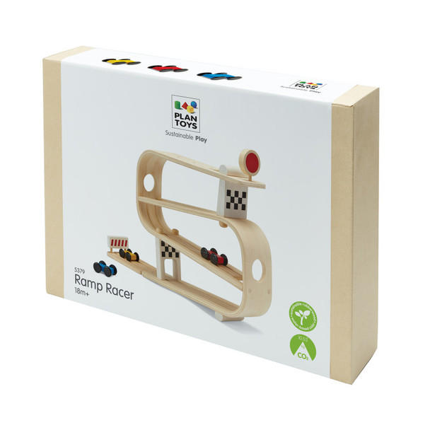 Wooden Ramp Racer Car Play Set