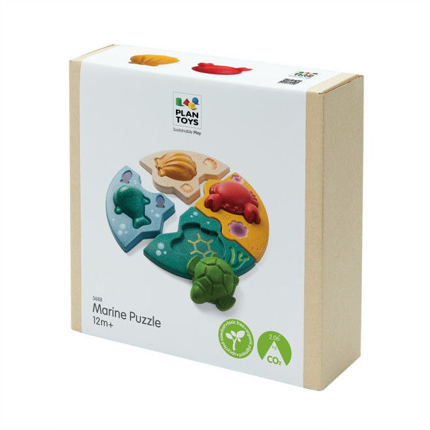 Wooden Marine Puzzle with Sea Animals