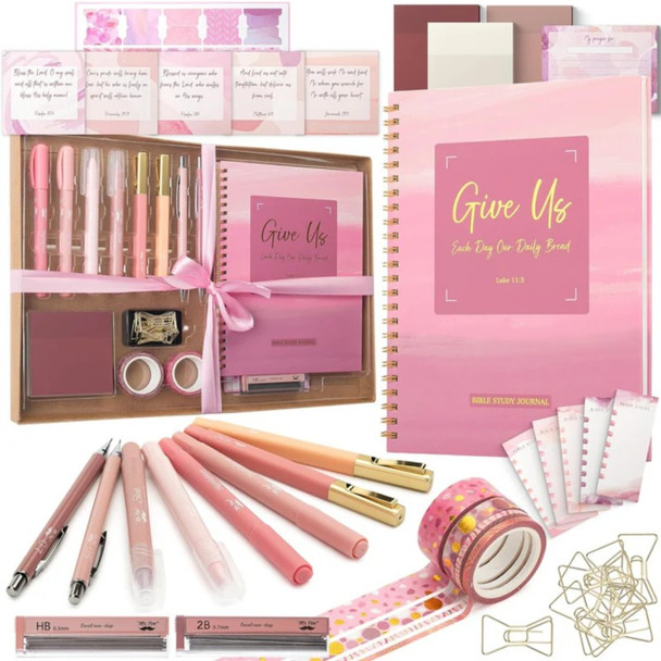 Bible Journaling Kit, Pink Theme, 21 Pieces
