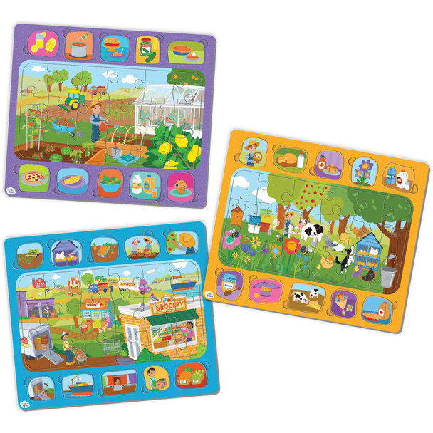 Wiggle Brain® Tray Puzzles: From Farms to You!
