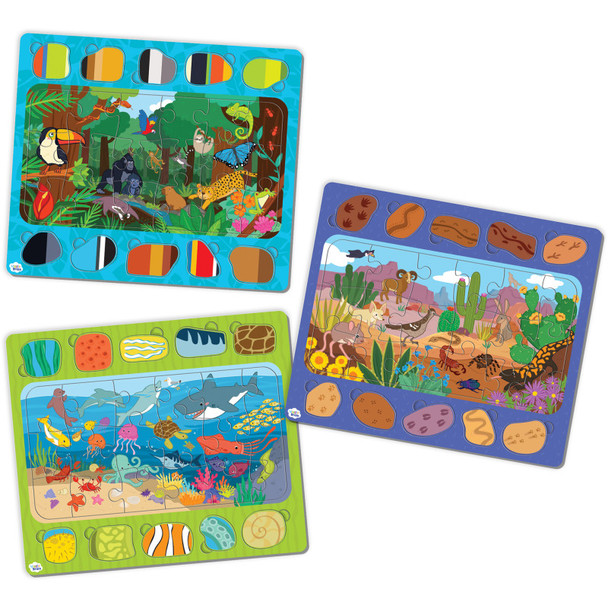 Wiggle Brain® Tray Puzzles: Wildlife in Focus